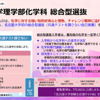 総合型選抜（化学）概要